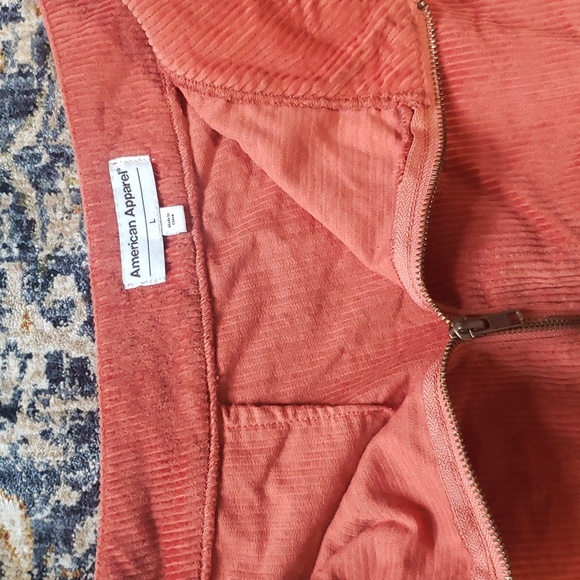 💥4/$20 American Apparel Burnt Orange Fall Corduroy Skirt. Size Large. - Picture 3 of 6